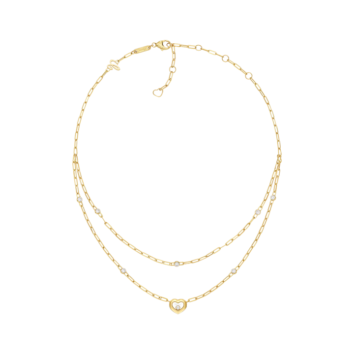 Chopard Jewelry - Happy Diamonds Icons 18kt Ethical Yellow Gold Diamond Necklace | Manfredi Jewels