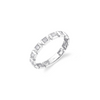 14K White Gold 0.16ct Diamond Geo Cut Band