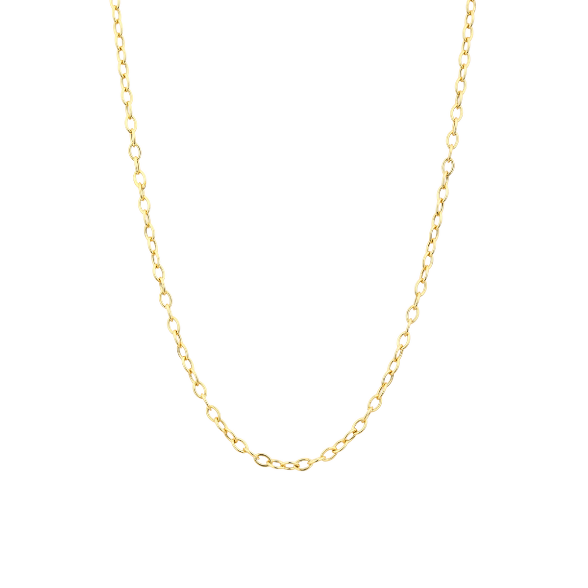 Syna Jewelry - 18K Yellow Gold 18’’ Thin Link Chain | Manfredi Jewels
