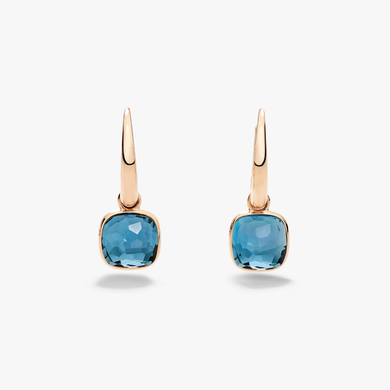 Nudo 18K Rose London Blue Topaz Mini Earrings