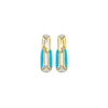 Arco 18K Yellow Gold Turquoise and Diamond Earrings