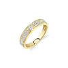 14K Yellow Gold 0.49ct Diamond Emerald Band