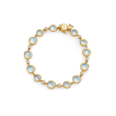 Temple St Clair Blue Moon 18k Yellow Gold Moonstone Diamond Link Bracelet Jewelry Manfredi