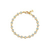 Blue Moon 18K Yellow Gold Moonstone Diamond Link Bracelet