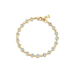 Blue Moon 18K Yellow Gold Moonstone & Diamond Link Bracelet