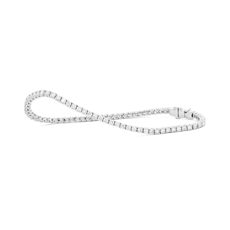 Facet Barcelona Jewelry - Tennis 14K White Gold 2 ct Diamond Riviere Bracelet | Manfredi Jewels
