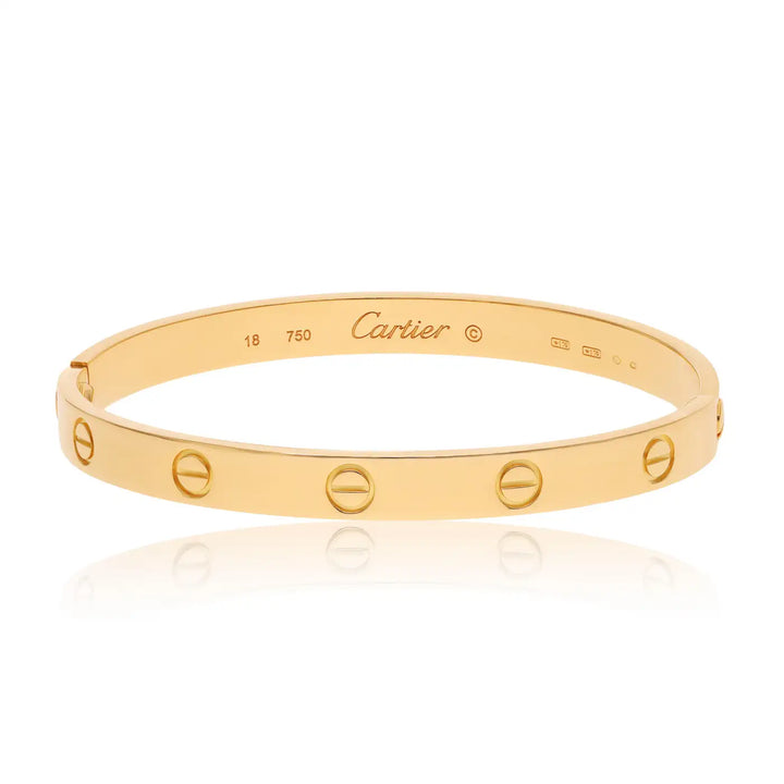 Cartier Love Bracelet Size 18 in 18K Yellow Gold