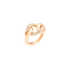 Catene 18K Rose Gold Chain Link Diamond Ring