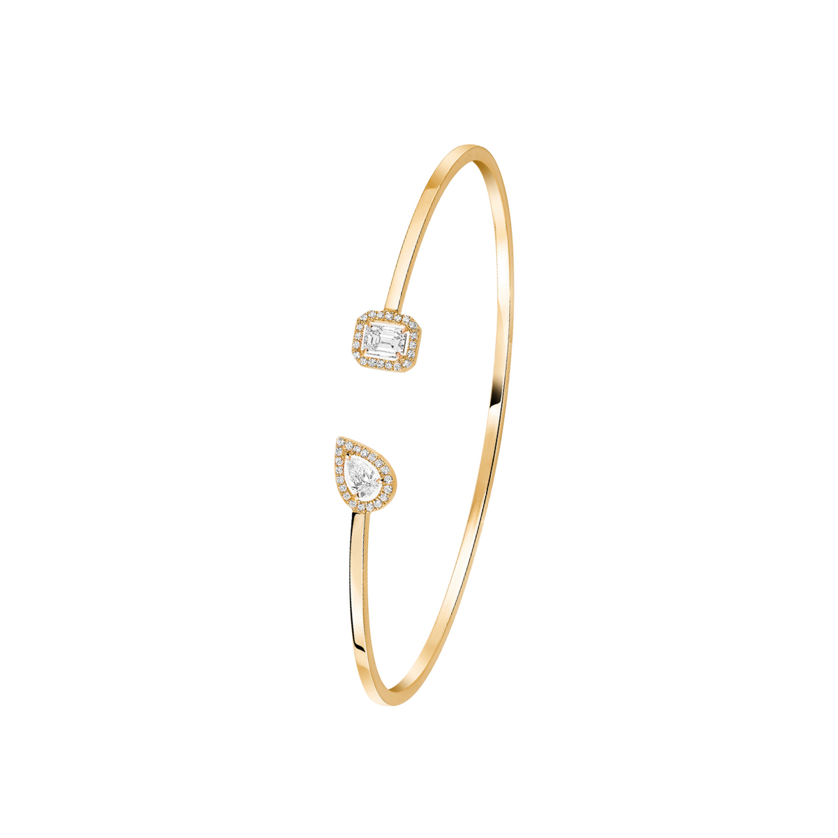 Messika Jewelry - My Twin Toi & Moi 18K Yellow Gold Diamond Thin Bangle Bracelet | Manfredi Jewels