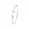 My Twin Toi & Moi 18K Yellow Gold Diamond Thin Bangle Bracelet