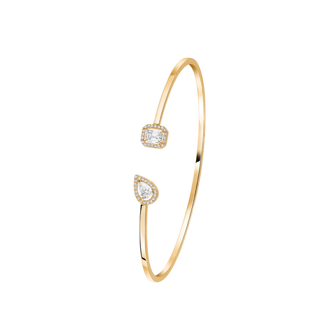 My Twin Toi & Moi 18K Yellow Gold Diamond Thin Bangle Bracelet