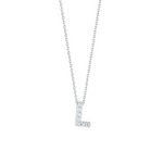 Tiny Treasures 18K White Gold Love Letter “L” Diamond Necklace