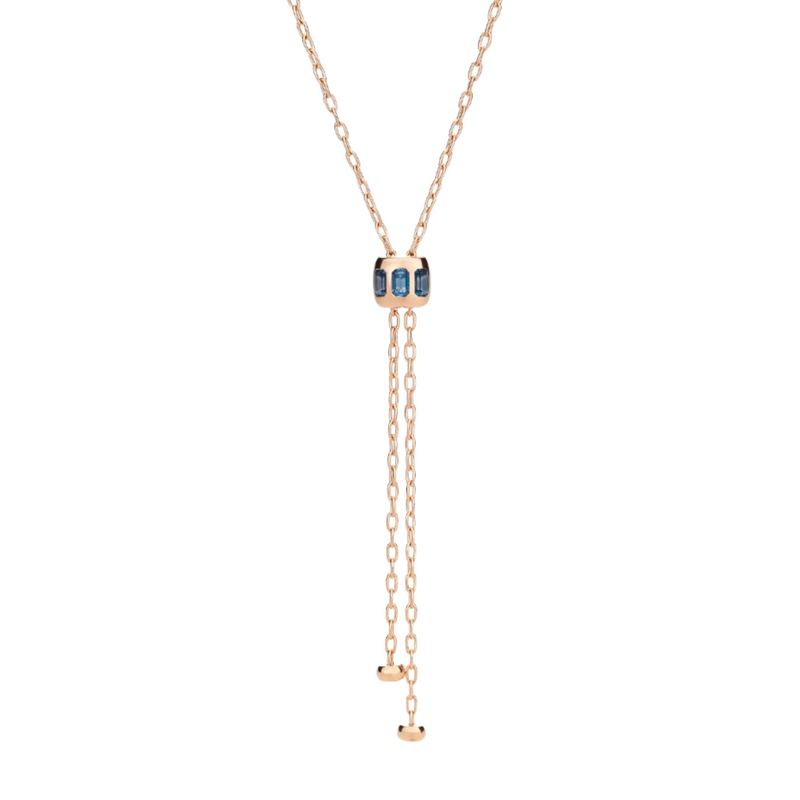 Iconica 18K Rose Gold Blue London Topaz Necklace