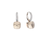 Nudo 18K Rose Gold White Topaz & Diamond Pavé Classic Earrings