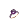 Nudo 18K Rose Gold Amethyst and Jade with an Amethyst Pavé Classic Ring