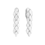 Red Carpet 18K White Gold Marquise Cut 4.95 ct Diamond Drop Earrings