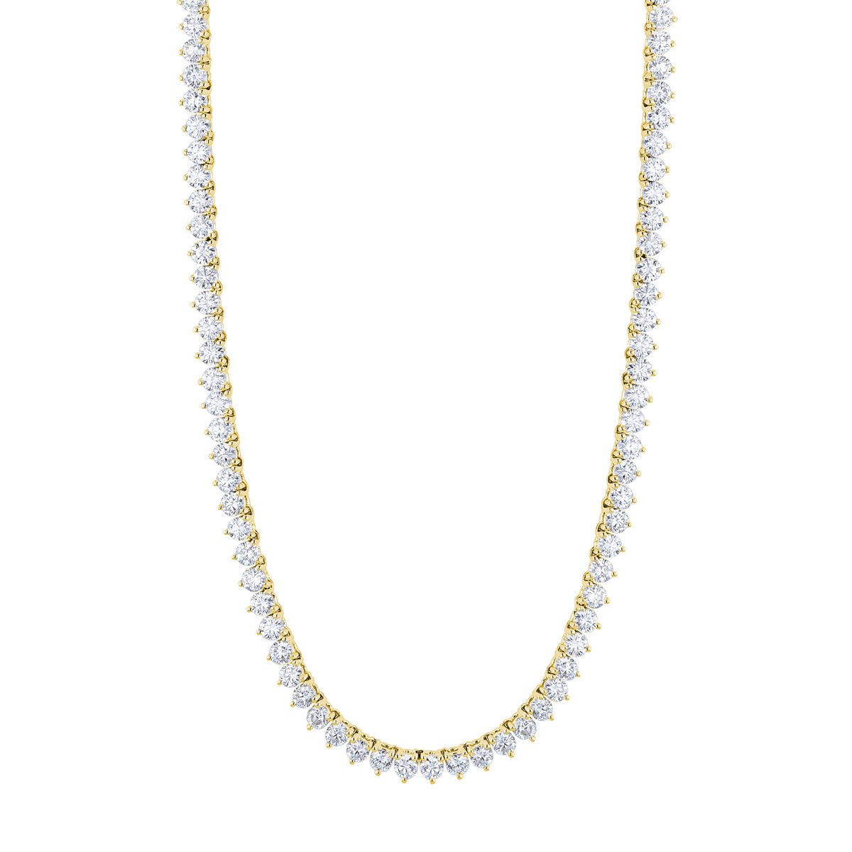 18K Yellow Gold Diamond Opera Necklace