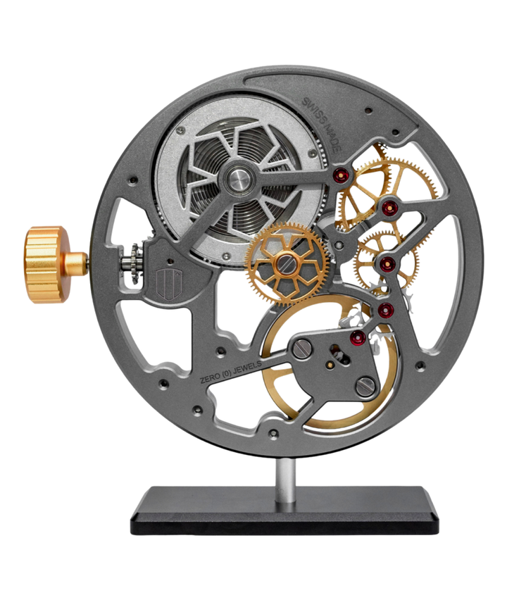 KERIS Meca Rhodium 220 mm oversized watch movement sculpture