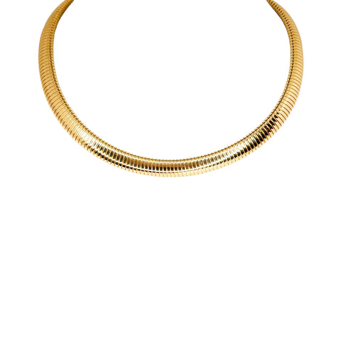 Fostner 1940 Tubogas Necklace in 14K Yellow Gold