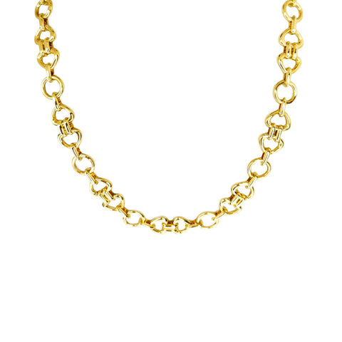 Long Link Chain Necklace in 18K Yellow Gold