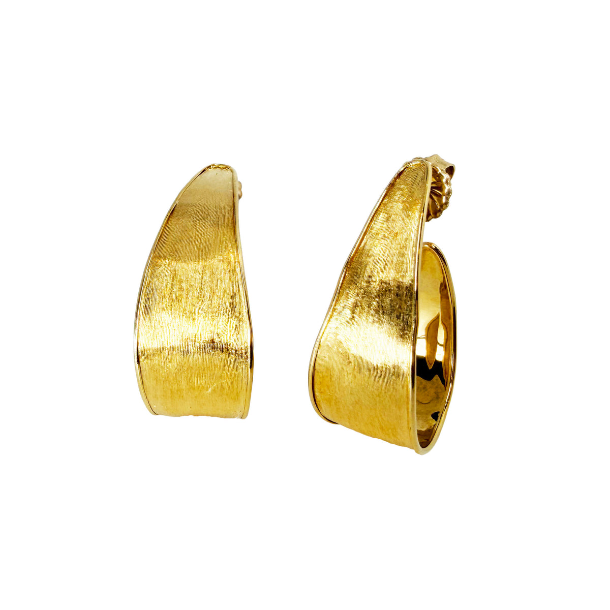 Lunaria Hoop Earrings in 18K Yellow Gold