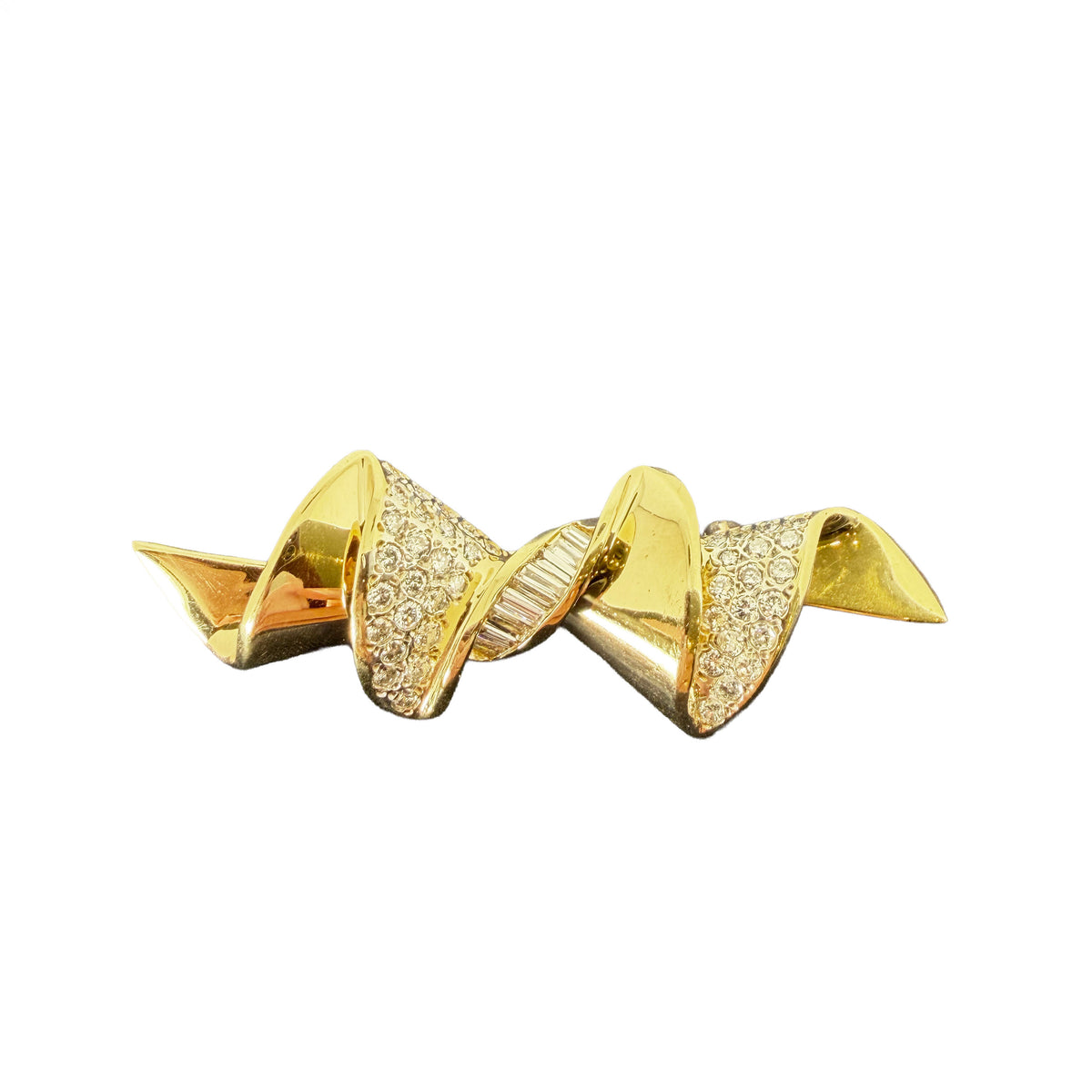 Diamond Pavé Pin in 14K Yellow Gold