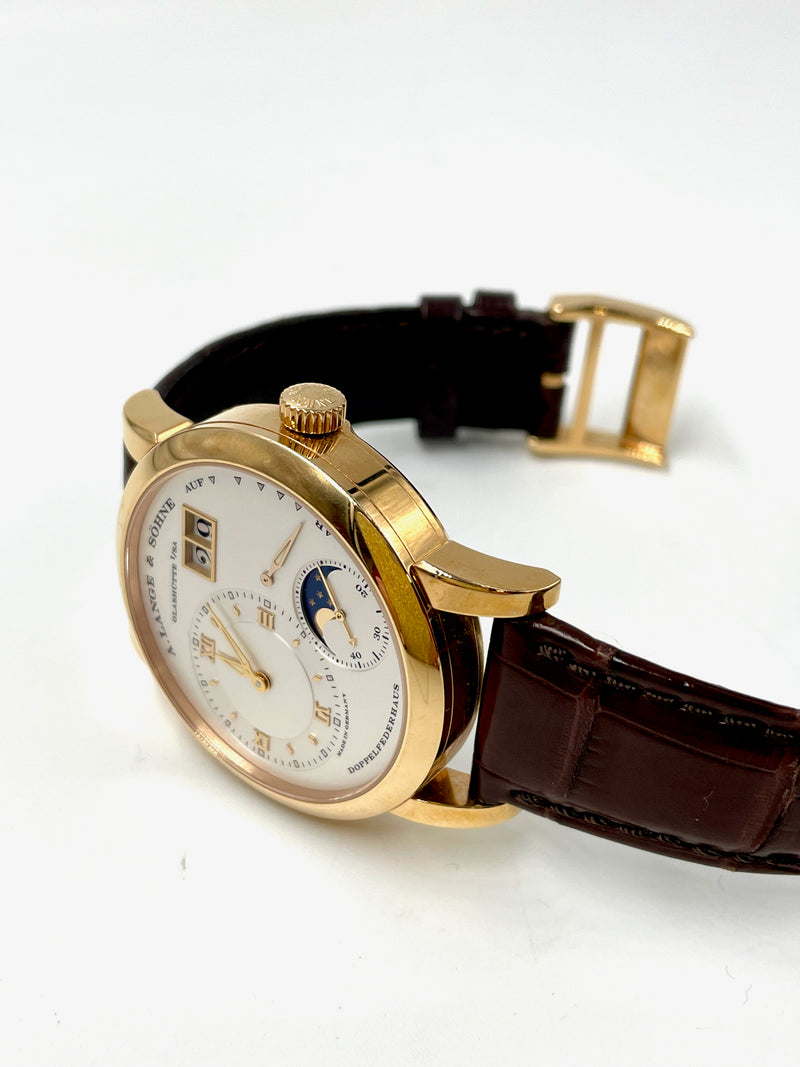 Lange 1 Moonphase Silver dial in Rose gold.