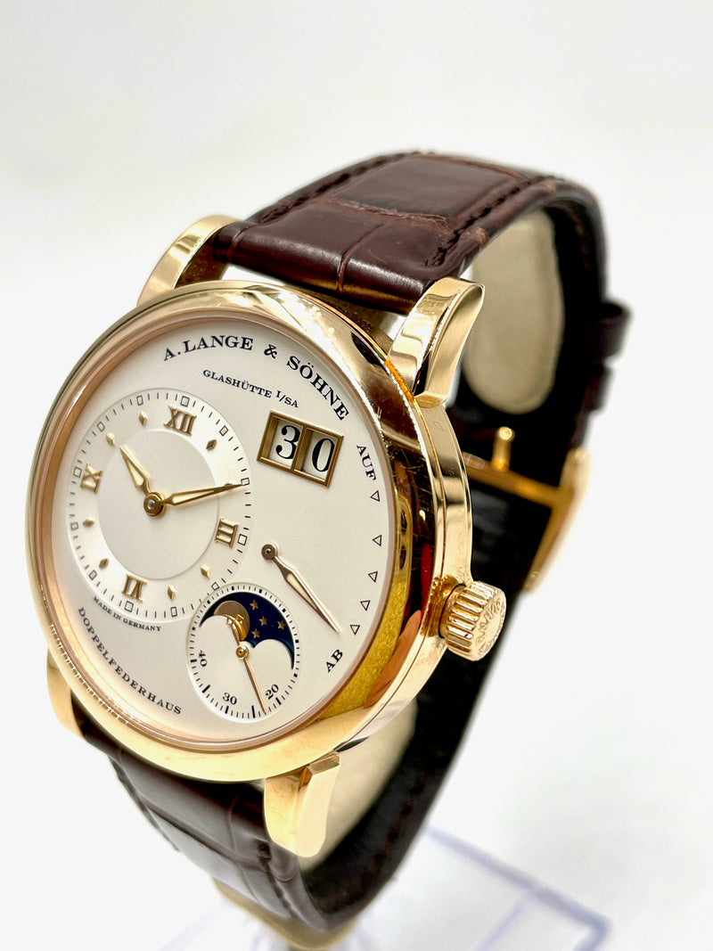 Lange 1 Moonphase Silver dial in Rose gold.