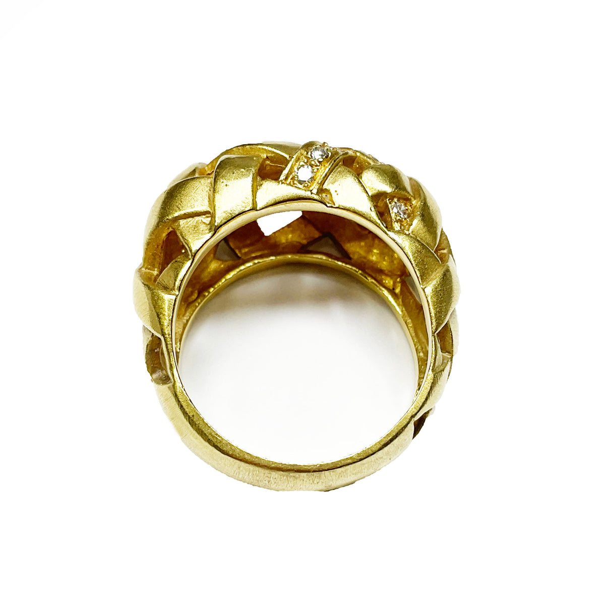 18k Yellow Gold Marlene Stowe Crisscross Ring