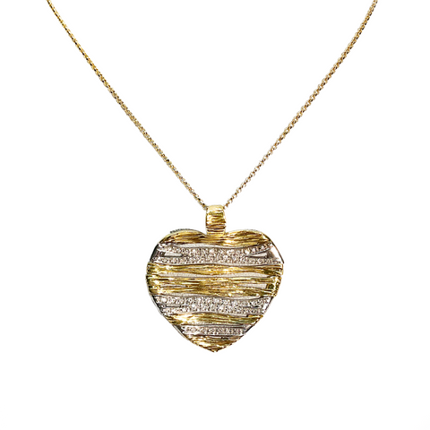 Roberto Coin 18K 2T Elefantino Flex Pendant with 18K YG 1mm Cable Chain