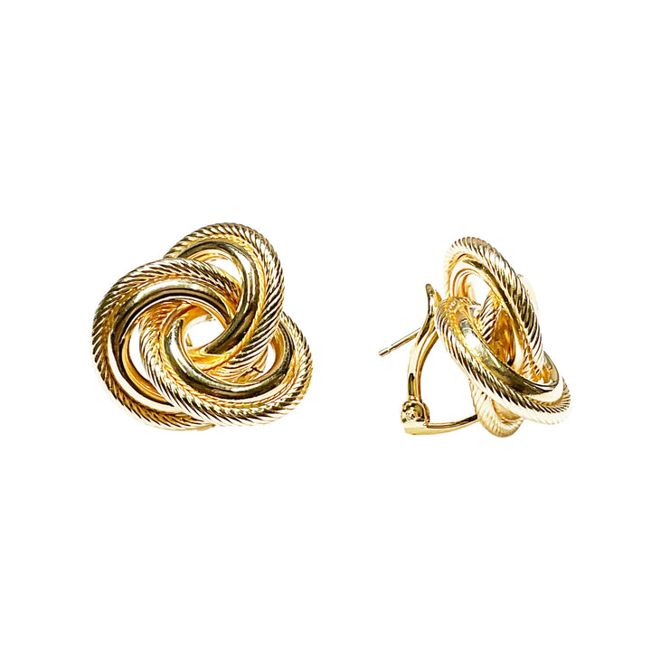 14K Yellow Gold Knot Earrings