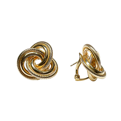 14K Yellow Gold Knot Earrings