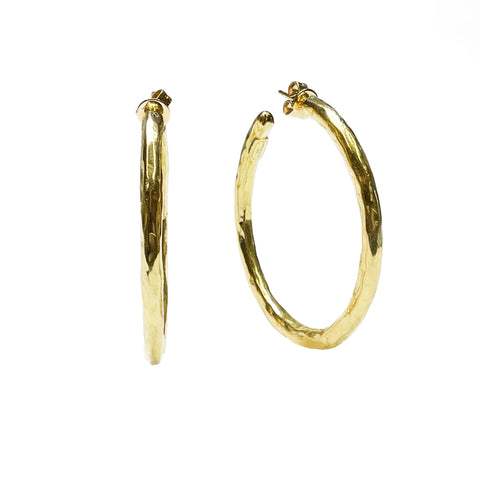 18K Yellow Gold Hoop Earrings