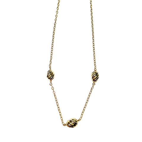 Cartier 18K Two-Tone Gold Oval Swirl Necklace