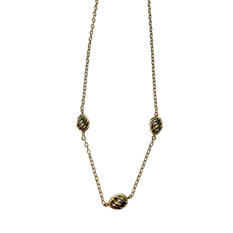 Cartier 18K Two-Tone Gold Oval Swirl Necklace