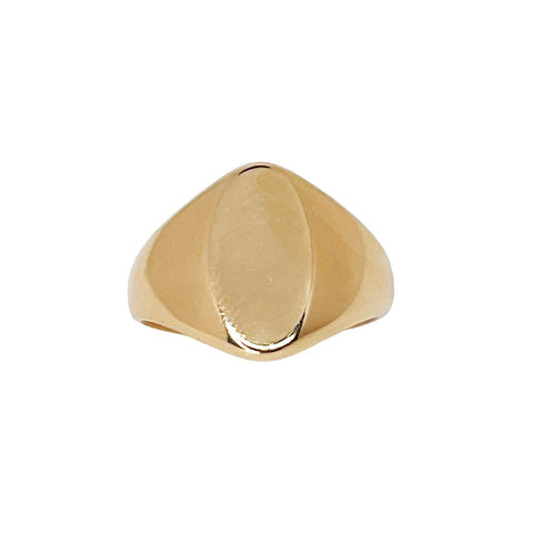 18K Yellow Gold Vintage Signet Ring