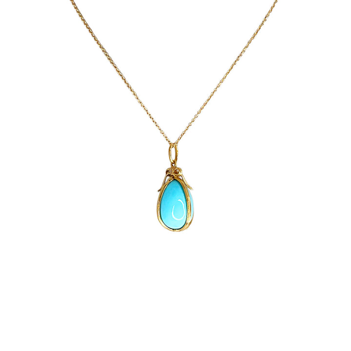 Schlumberger Turquoise Necklace in 18K Yellow Gold