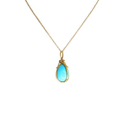 Tiffany & Co. Schlumberger Turquoise Ring in 18K Yellow Gold