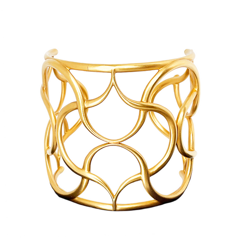 Anahita Artemisia Wide Cuff Bracelet in 18K Yellow Gold