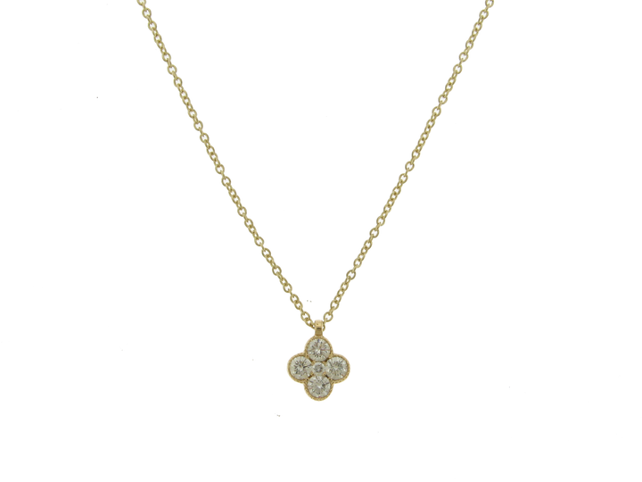 Manfredi Jewels Jewelry - 14K White Gold Diamond Flower Necklace | Manfredi Jewels