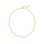 Ribbon 18K Yellow Gold Oval Extra Small Chain Necklace