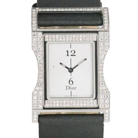 Dior Chris 47 Diamond-Set Stainless Steel Watch