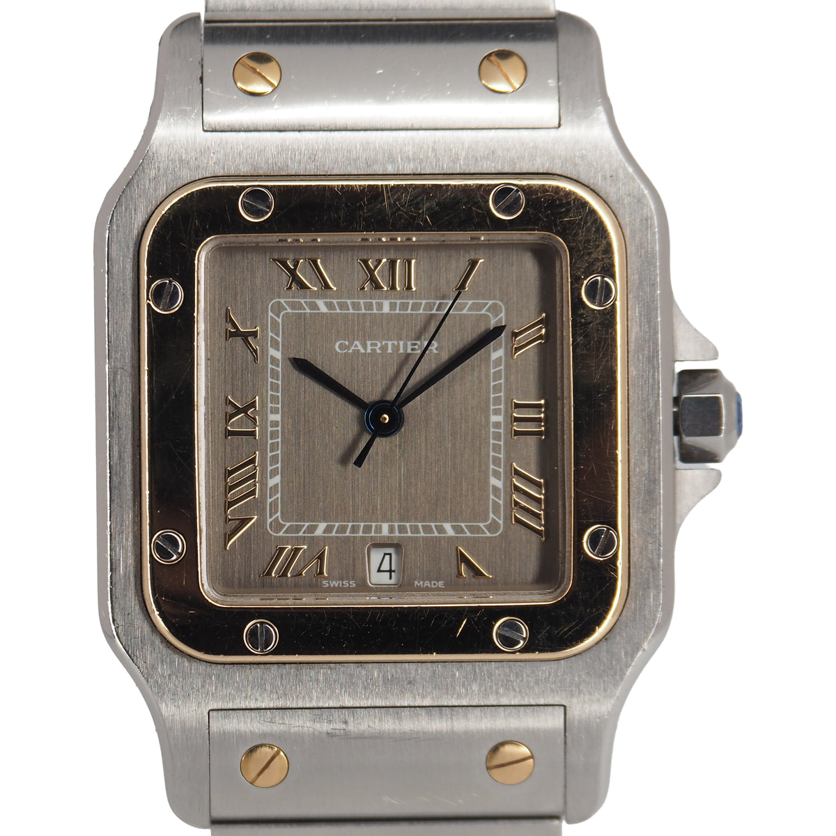 Pre-Owned Cartier Pre-Owned Watches - Cartier Santos Galbée Mocha | Manfredi Jewels