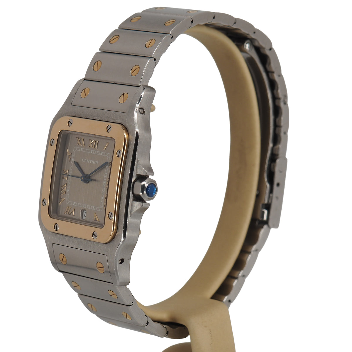 Pre-Owned Cartier Pre-Owned Watches - Cartier Santos Galbée Mocha | Manfredi Jewels
