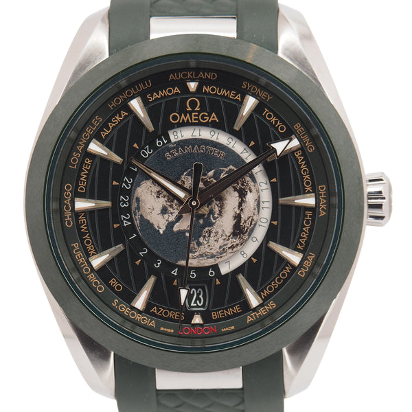 Pre-Owned Omega Pre-Owned Watches - Seamaster Aqua Terra Worldtimer 150M | Manfredi Jewels