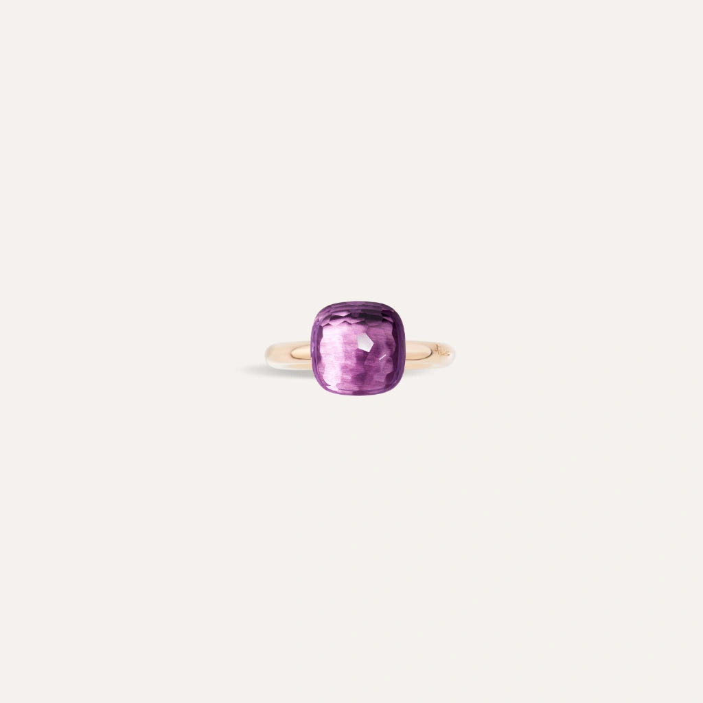 Pomellato Jewelry - Nudo 18K Rose Gold Amethyst Classic Ring | Manfredi Jewels