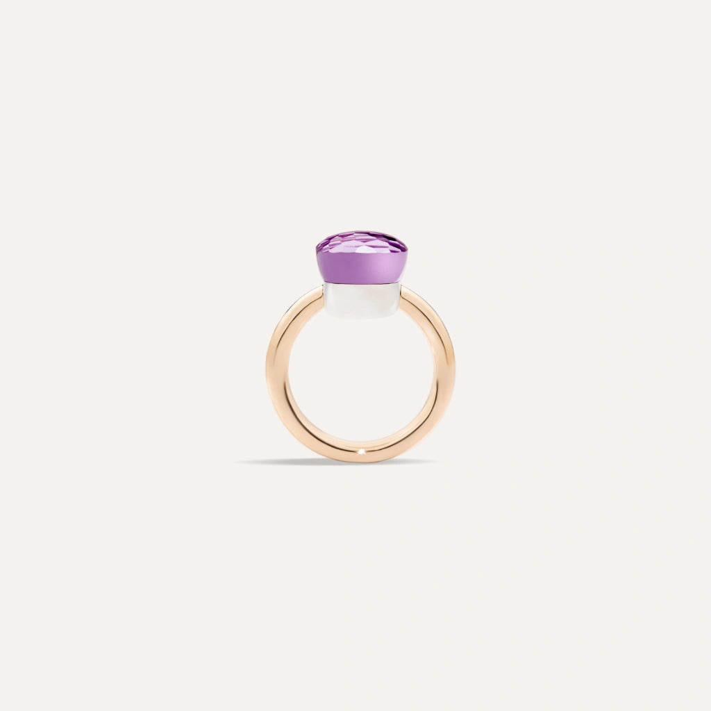 Pomellato Jewelry - Nudo 18K Rose Gold Amethyst Classic Ring | Manfredi Jewels