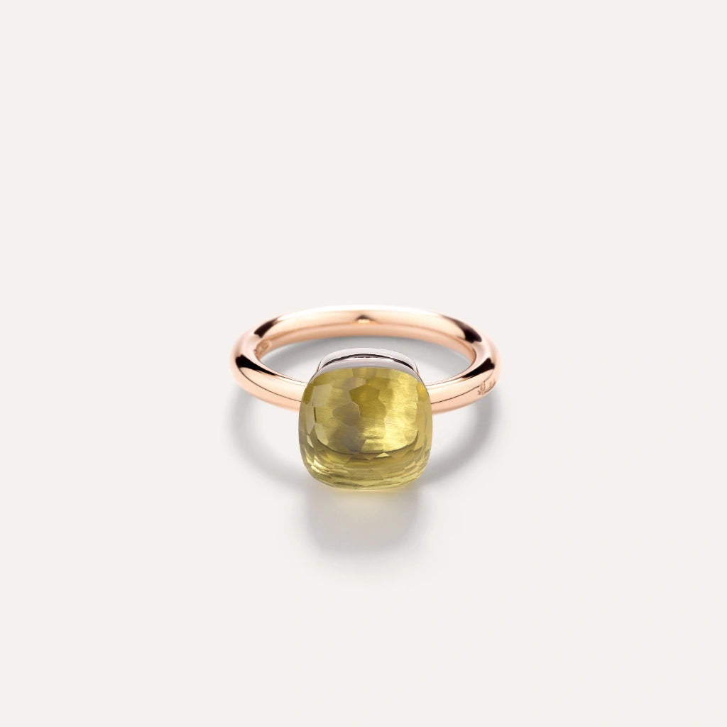 Pomellato Jewelry - Nudo 18K Rose Gold Lemon Quartz Classic Ring | Manfredi Jewels