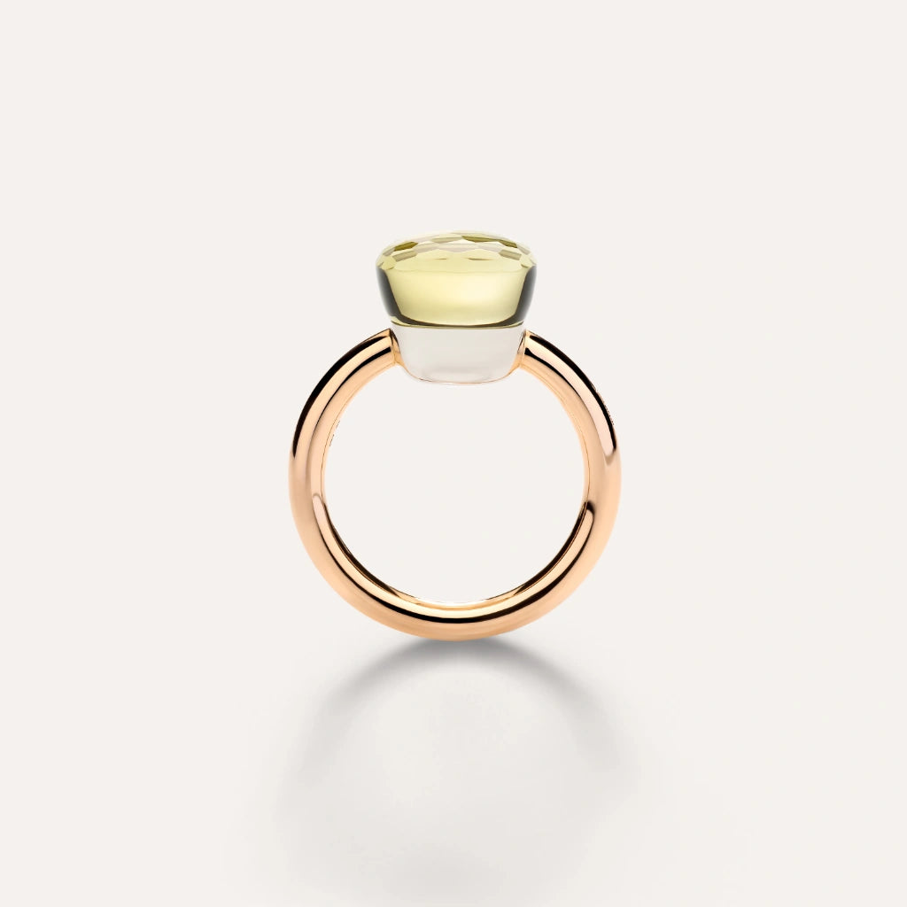 Pomellato Jewelry - Nudo 18K Rose Gold Lemon Quartz Classic Ring | Manfredi Jewels