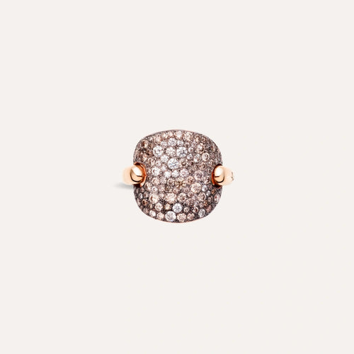 Sabbia 18K Rose Gold Brown Diamond Pavé Ring